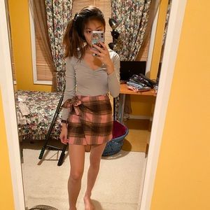 plaid skirt